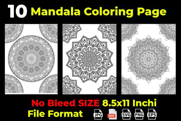 10 Easy Relaxation Mandala Coloring Pages: Graphics for Calm Branding