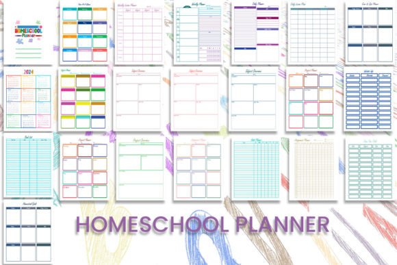 2024 Homeschool Planner Graphics for Kdp Interiors