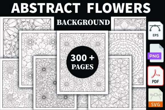 300 Abstract Coloring Pages — KDP Graphics Bundle