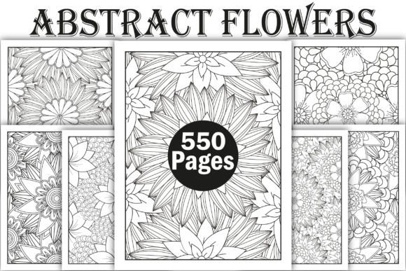 550 Adult Coloring Page Kdp Interior Graphics