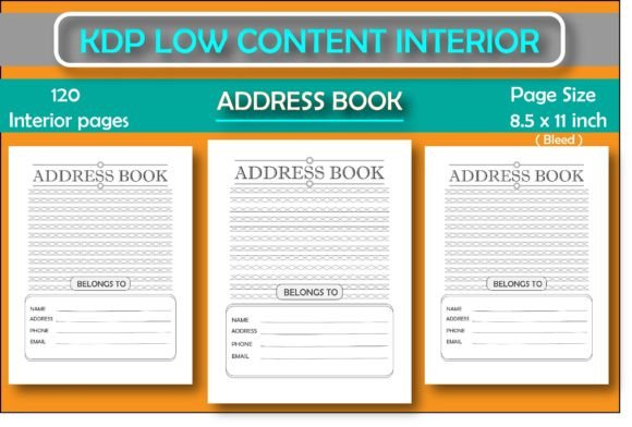 Address Book for KDP Book Interior: Graphics & Kdp Keywords