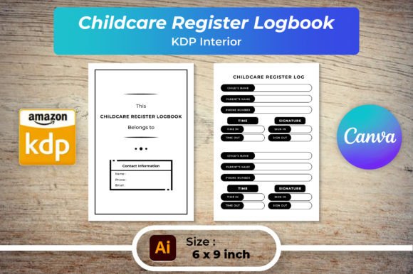 Childcare Register Log Book Graphics for Local Branding