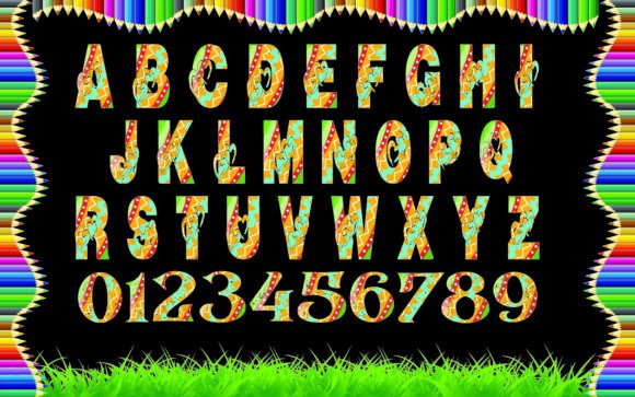 Christmas Alphabet Letters Sublimation