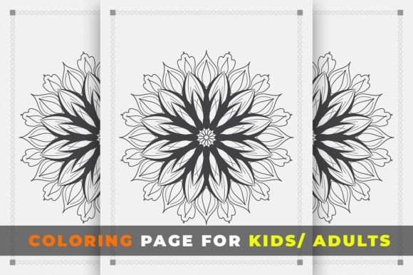 Coloring Mandala Design for Adults, Kids