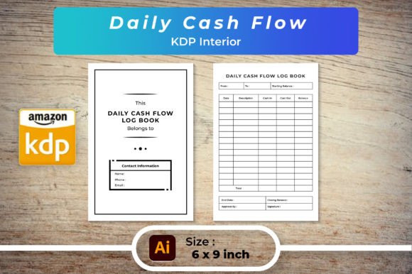Daily Cash Flow Log Book KDP Interior