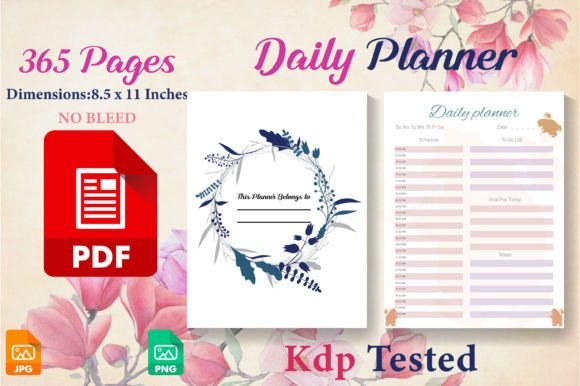 Daily Planner for Kdp Interior Graphics