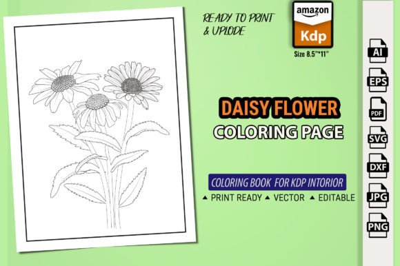 Daisy Flower Coloring Pages & Graphics