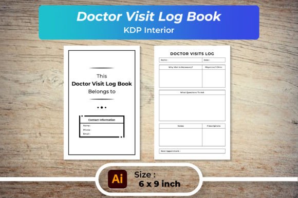 Doctor Visit Log Book KDP Interior: A Graphic Designer’s Take