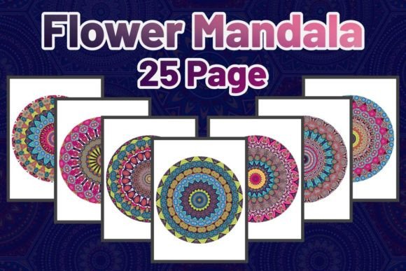 Flower Mandala with Bright Colors: Graphics & Coloring Pages