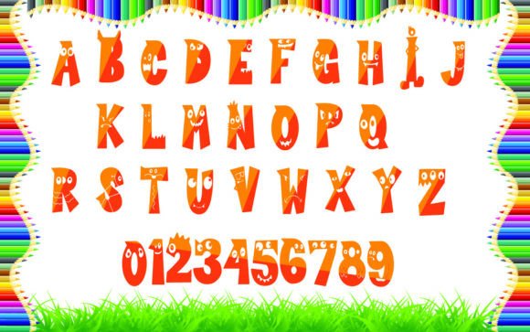 Halloween Alphabet Letters Sublimation: Graphics for Teaching Materials & Branding