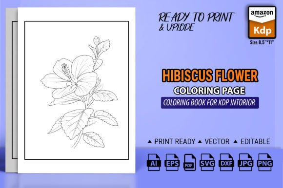 Hibiscus Flower Coloring Pages & Graphics