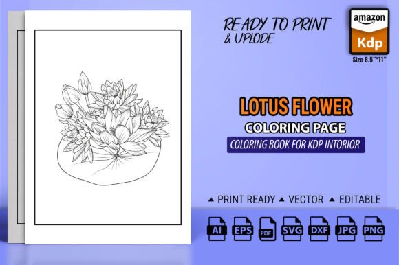 Lotus Flower Coloring Pages Graphics