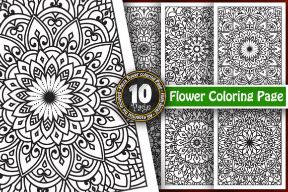 Mandala Coloring Pages Graphics Bundle