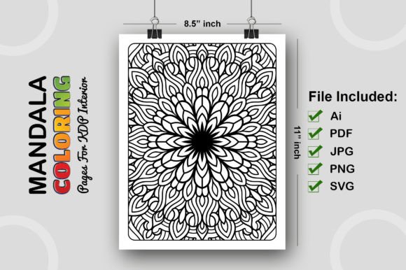 Mandala Coloring Pages KDP Interior 142: A Graphic Design Asset for Branding and Marketing