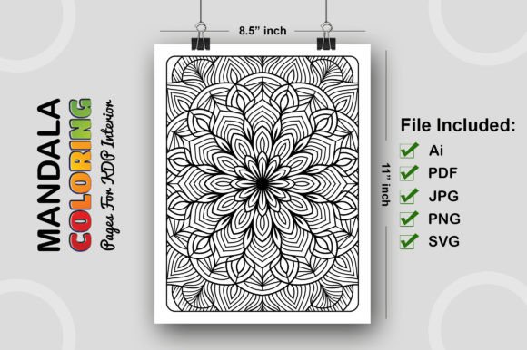 Mandala Coloring Pages KDP Interior 146