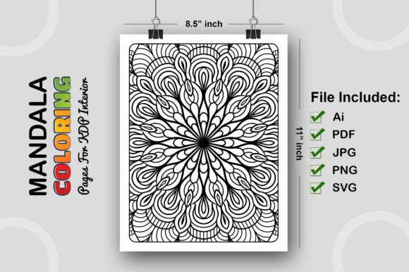 Mandala Coloring Pages KDP Interior 150: A Graphic Design Asset for Local Branding