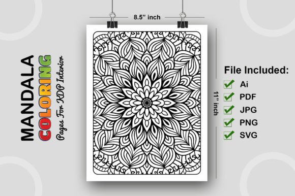 Mandala Coloring Pages KDP Interior 154 Graphics