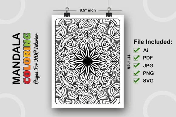 Mandala Coloring Pages KDP Interior 158 Graphics