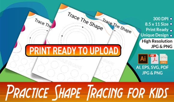 Practice Tracing for Kids Circle Shape: Graphics for Prek Branding