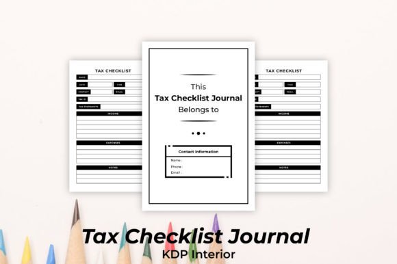 Tax Checklist Journal KDP Interior: A Graphic Design Asset for Local Branding